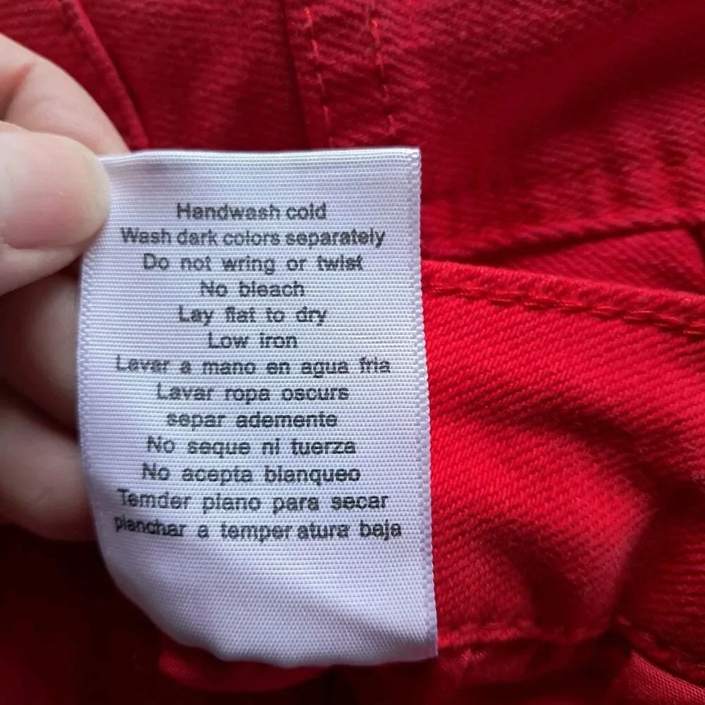 Judy Blue Red Jeans Womens 14W Garment Dyed Straight Leg Cotton Jeans JB88693 C - Picture 7 of 8